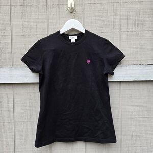 LIKE NEW Lilly Pulitzer Black Preppy Casual Short Sleeve Palm Tree T-Shirt Small